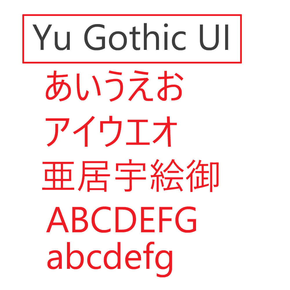 フォントイメージ