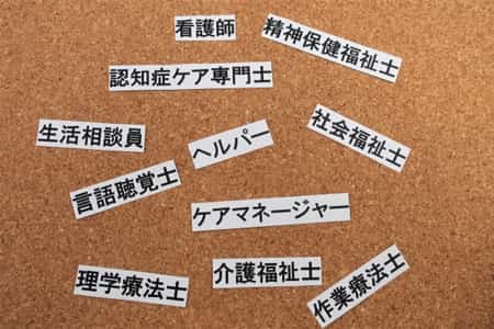 介護に携わる職種