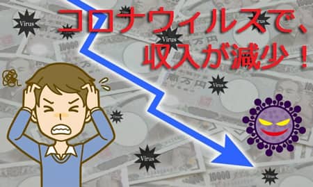 新型コロナウィルスで収入が減少