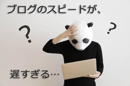 ブログのスピードが遅すぎると悩むパンダ男