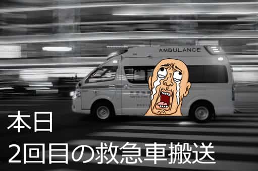 救急車で搬送②(画像)